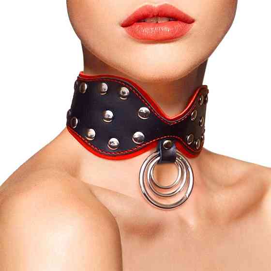 Нашийник з натуральної шкіри Art of Sex - Collar Butterfly Sex Aura Київ