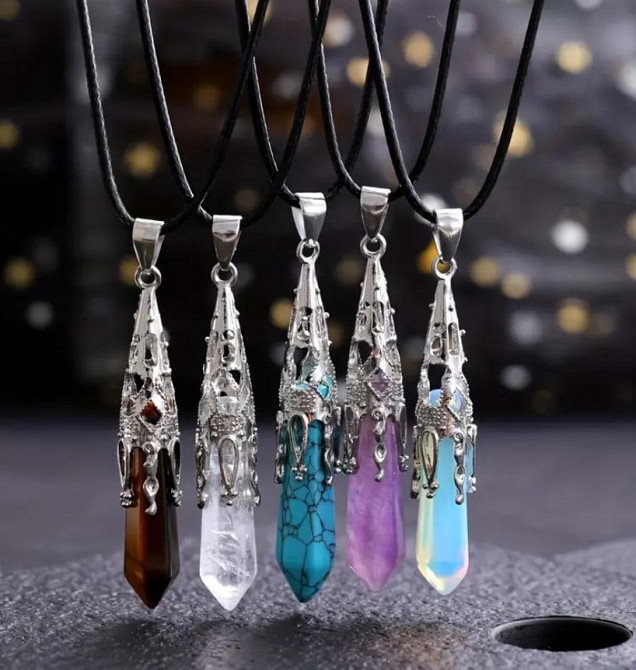 Кулон-маятник з аметиста 6 см | Підвіска для чакр і енергії Київ - фото 4