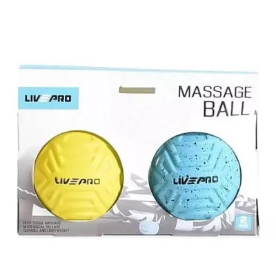 Масажний м'яч LivePro Massage Ball LP8507 блакитний/жовтий Уні 6.8см (6951376104042) Вінниця - фото 2