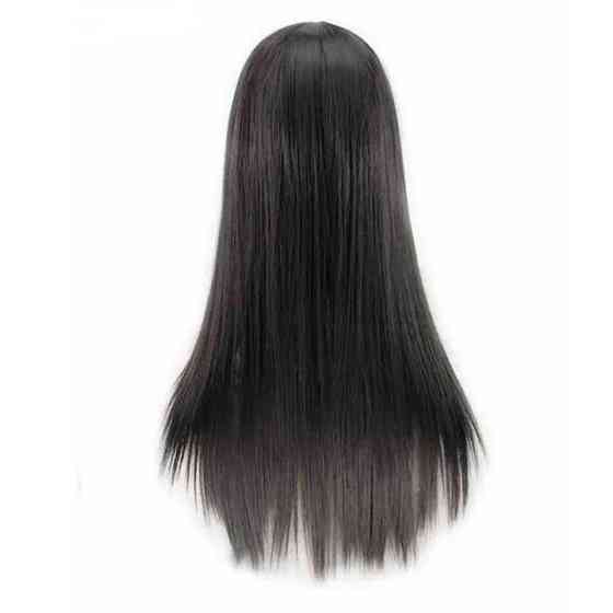 Перука рівна аніме без чубчика "Брюнетка" — 70 см Вінниця