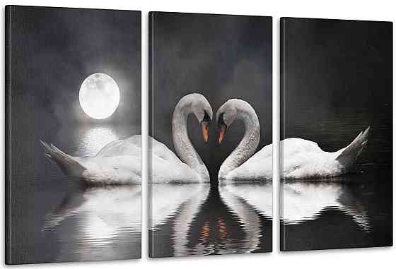 Модульная картина Луна Лебеди   Аrt-128_3А 100x150 см Киев