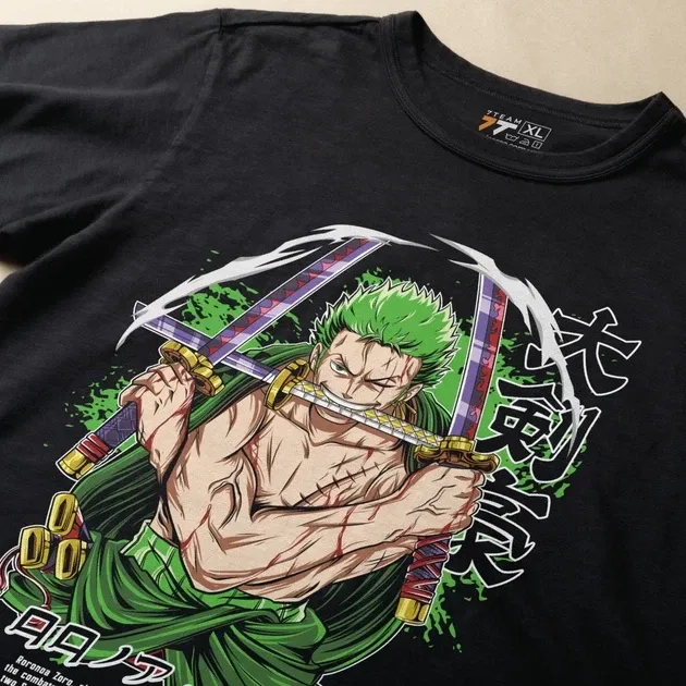 Футболка чоловіча з  принтом Ван Пис Зоро Ророноа Розмір 48 Дніпро - фото 3