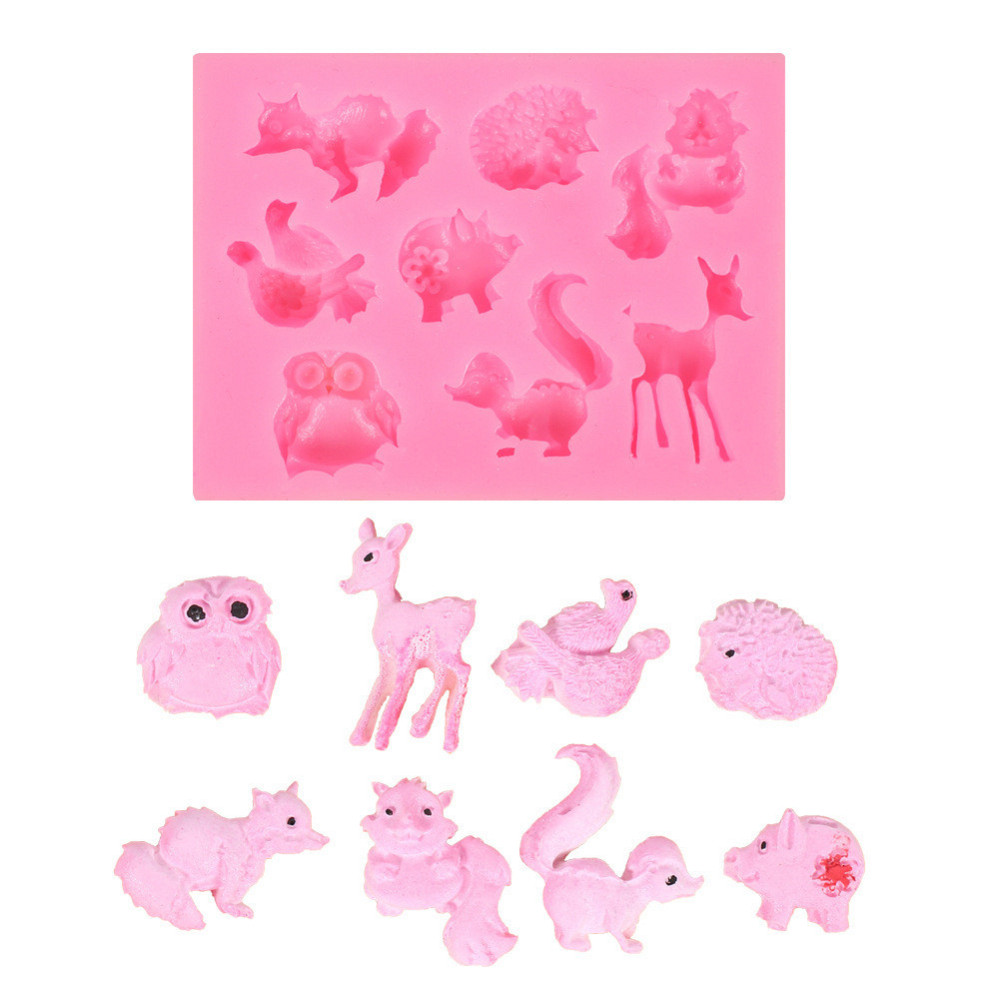 Молд силиконовый Животные 82 на 61 мм розовый Киев - изображение 1