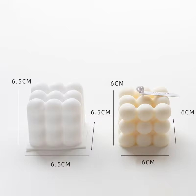 Силиконовая форма для изготовления свечей 6.5 x 6.5 x 6.5 cм 