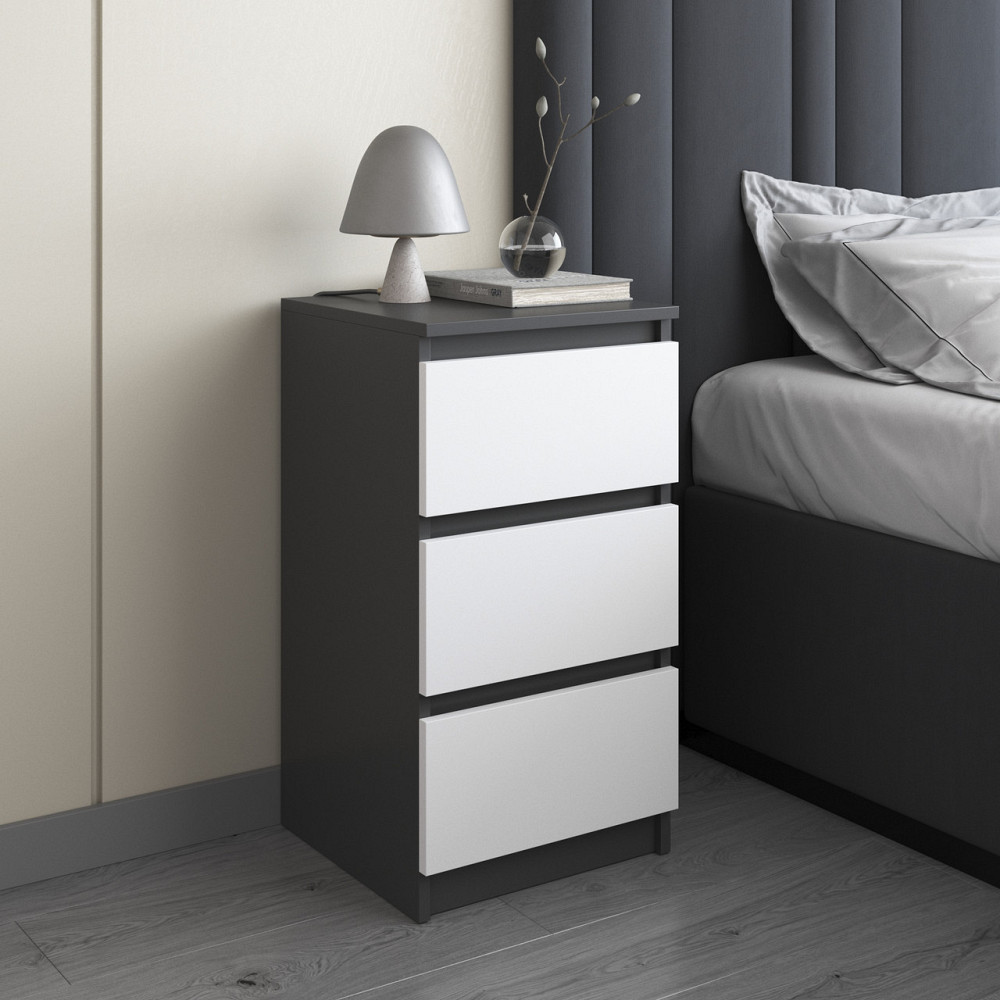 Тумба прикроватная VAYS, в спальню, современная, 3 ящика, без ручек R-30 Львов - изображение 2