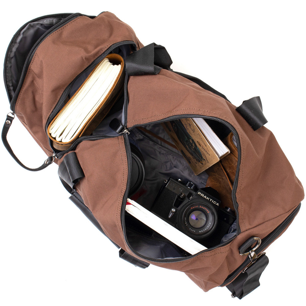 Спортивна сумка текстильна Коричнева (Vintage) Київ - фото 7