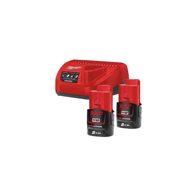 Енергокомплект MILWAUKEE, M12 Li-Ion MILWAUKEE, M12 NRG-202 (+ заряд.пристрій, 2 акум.Х 2Аг) Одеса