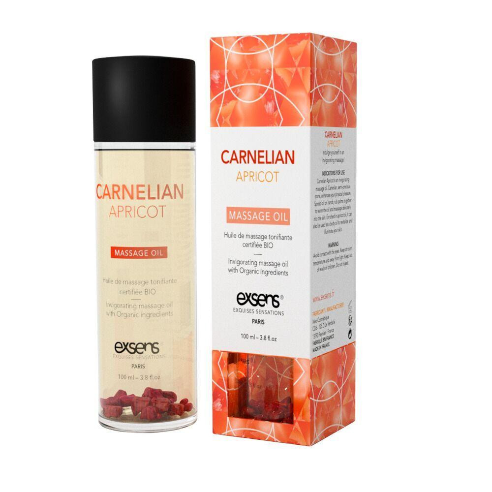 Массажное масло EXSENS Carnelian Apricot (бодрящее с сердоликом) 100мл, натуральное Sex Aura Киев - изображение 1