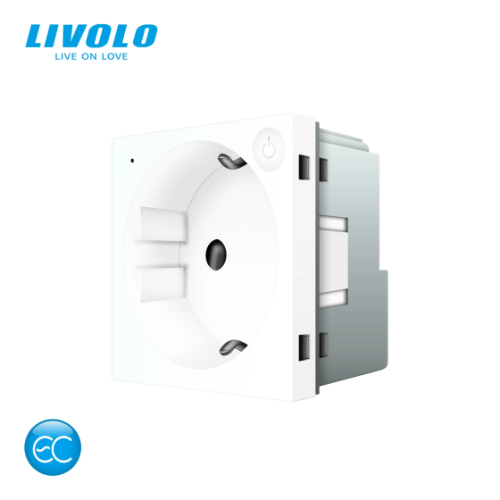 LIVOLO Розумна розетка LIVOLO біла з заземленням, шторки, керування зі смартфона, Alexa, Google Коломыя