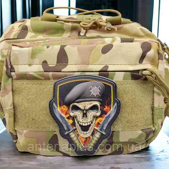 Череп у береті Гірська піхота об'ємний шеврон / патч Київ