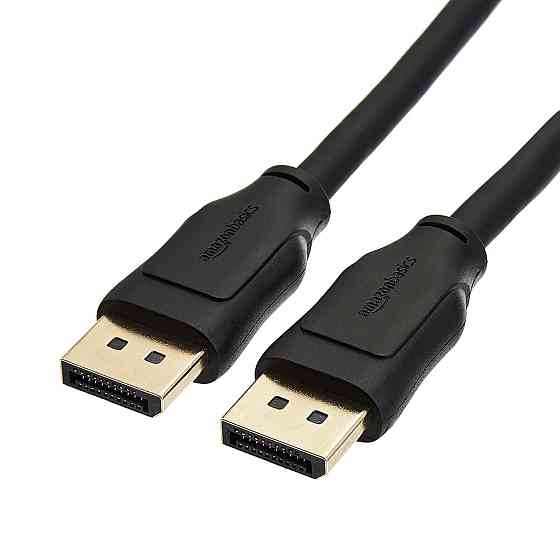 Кабель DisplayPort Amazon Basics DP 1.4 3м Черный 8K@60Hz 4K@120Hz HDR DSC HBR3 32.4Gbps позолоченные контакты Киев