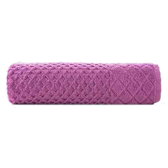Махровое полотенце Ideal Textile с красивым рельефом 70х140 см (56860970) фуксія Черновцы
