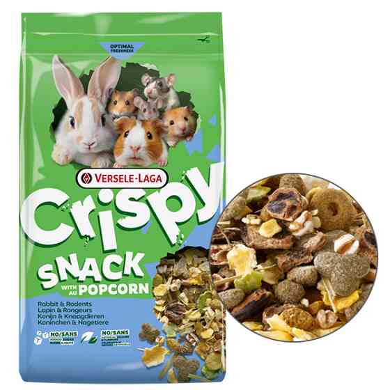 Versele-Laga Crispy Snack Popcorn ВЕРСЕЛЕ-ЛАГА КРІСПІ СНЕК ПОПКОРН додатковий корм ласощі для гризунів Київ