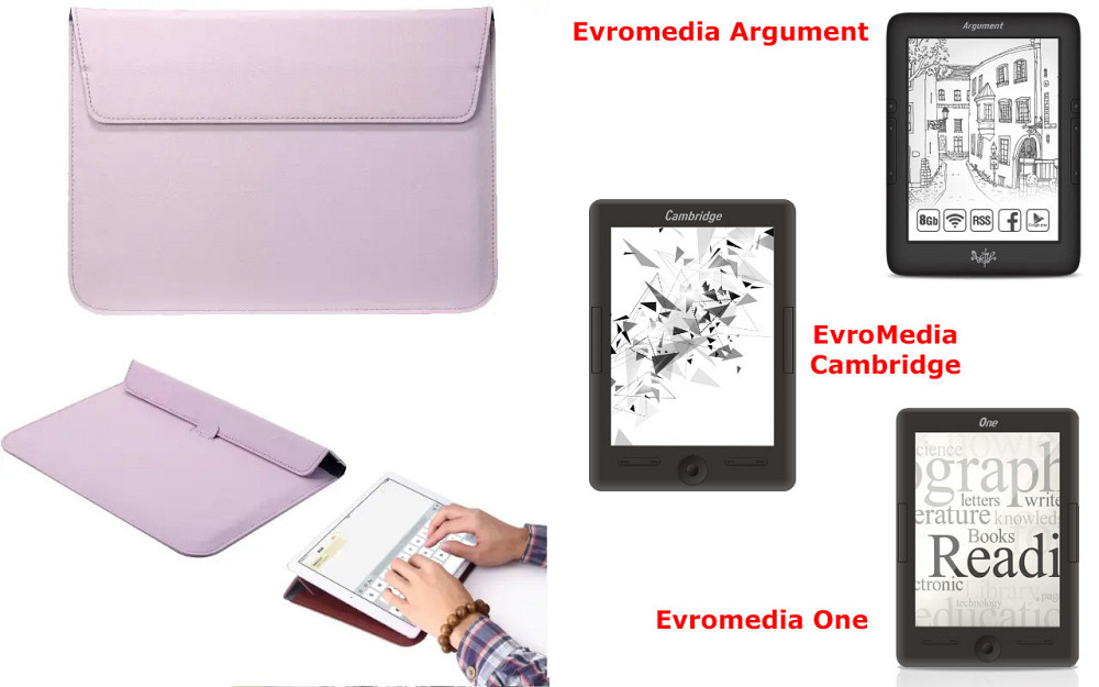 Чехол-конверт VitoCase для Evromedia Argument, Cambridge, One, с функцией подставки для книги Фиолетовый Киев - изображение 1