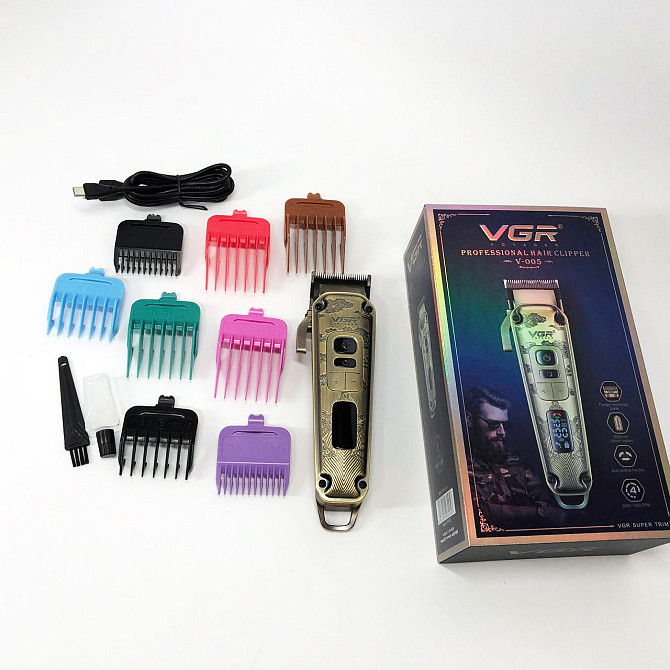 Тример для стрижки акумуляторний професійний VGR, Електрична машинка для стрижки з насадками NK-48 Одеса - фото 6