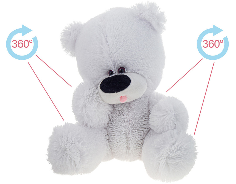 Ведмідь на шарнірах Аліна 50 см Білий Київ - фото 1