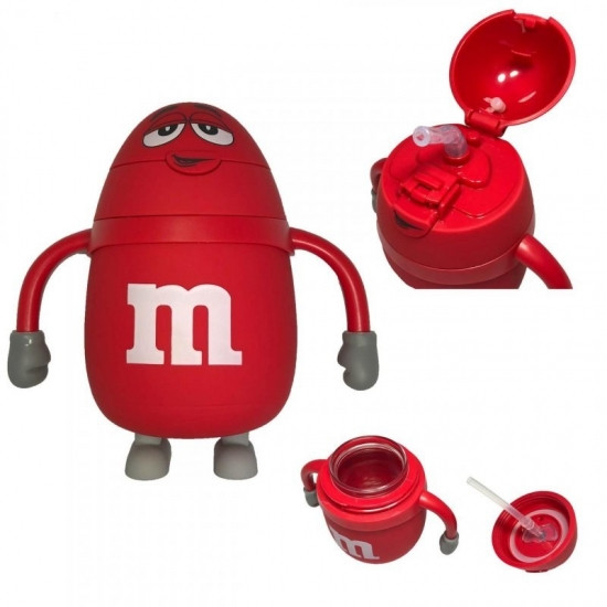 Термос детский с трубочкой M&Ms (Красный) Винница - изображение 2