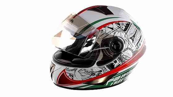 Шлем-интеграл (-500) (size:XL, бело-красно-зеленый) Мукачево