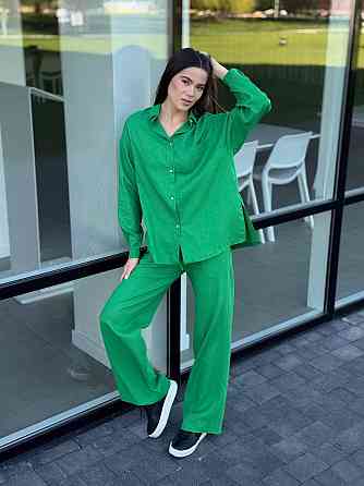 Костюм жіночий літній льон Зелений 42/44 Харків