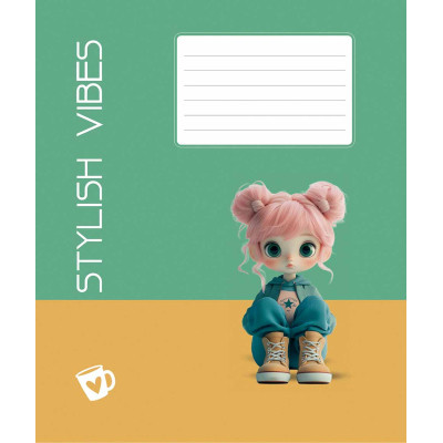 Зошит Школярик Stylish vibes 12 аркушів лінія (012-3568L) Вінниця - фото 2