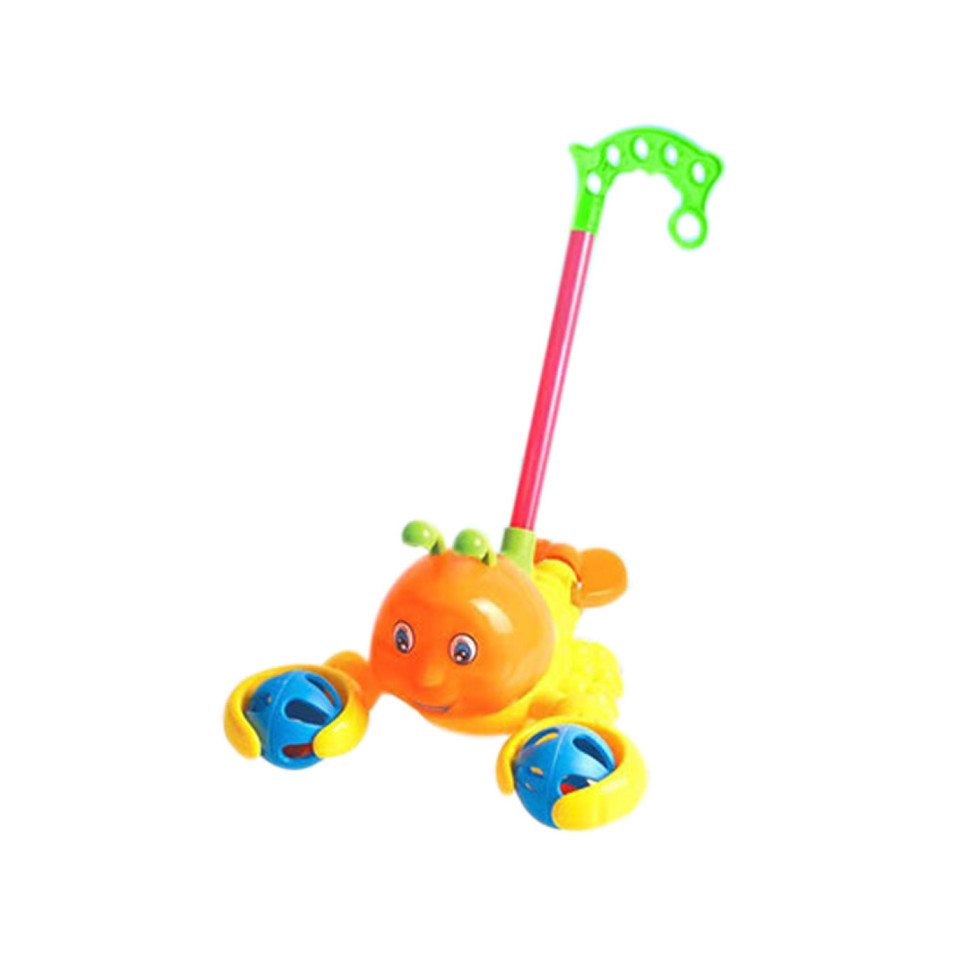 Детская каталка на палочке Bambi 198-13 Желто-Оранжевый Винница - изображение 1