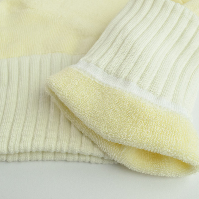 Теплые носки женские классические с широкой резинкой однотонные GM Textile Высокие 36-41 Ванильный Сумы - изображение 3