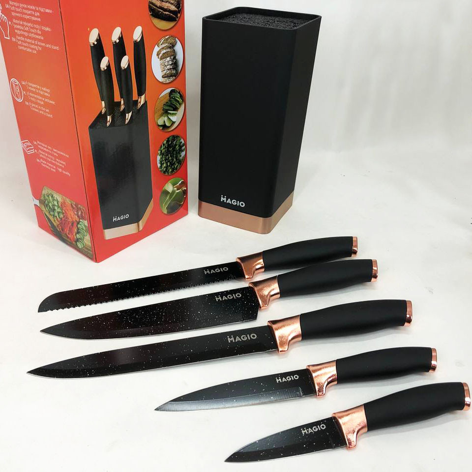 Набір металевих ножів, Набір кухонних ножів преміум, Кухонний ніж з нержавіючої сталі металевий FG-92 Львів - фото 13