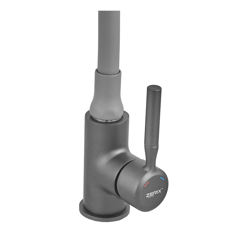 Змішувач для кухні Zerix Atrium-011-T Graphite Refl.Gray (Колір графіт+силік.вилив сірий) (ZX6107) ( 10213 ) Харьков - изображение 7