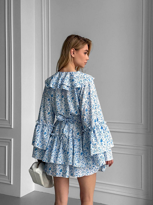 Жіноча стильна легка сукня в стилі бохо з воланами софт Одеса - фото 9