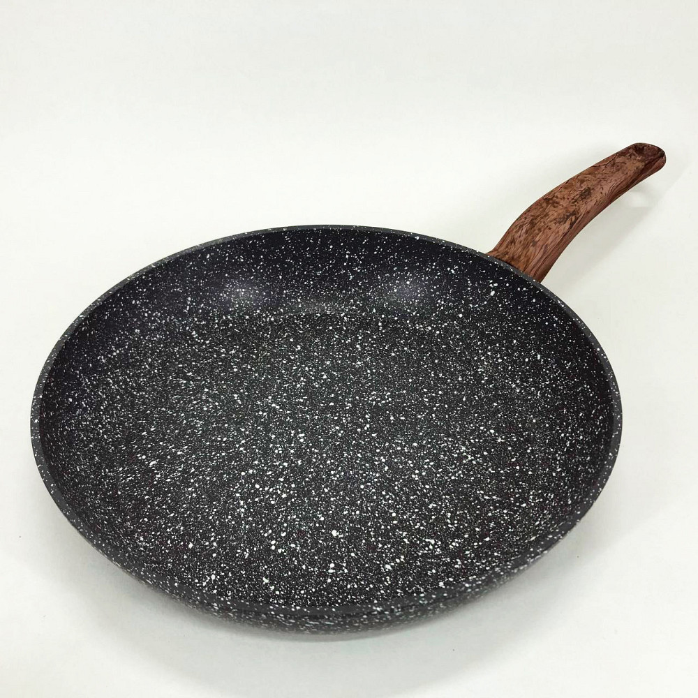 Сковорода с антипригарным покрытием для газовой плиты Well Done WD-1038N 28 см, Сковорода гриль удобная BJ-90 Львов - изображение 7