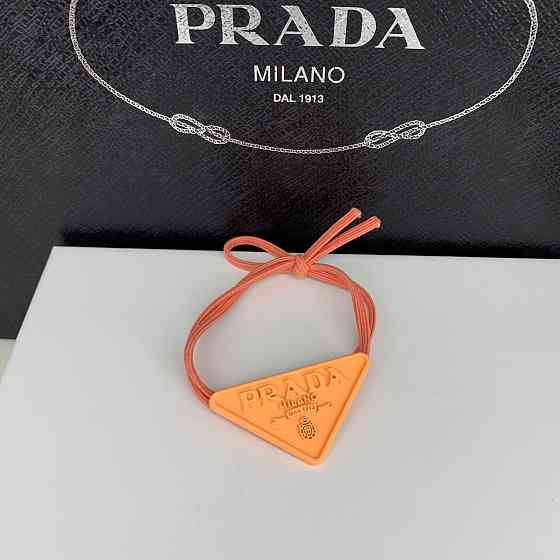 Брендова гумка для волосся Прада Prada, жовтогаряча Одеса