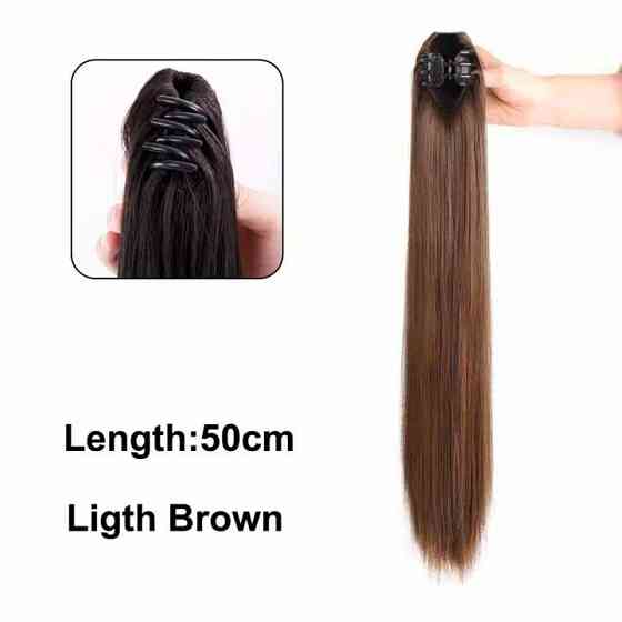 Шиньон накладной хвост на заколке Didaka прямые волосы - 50 см 