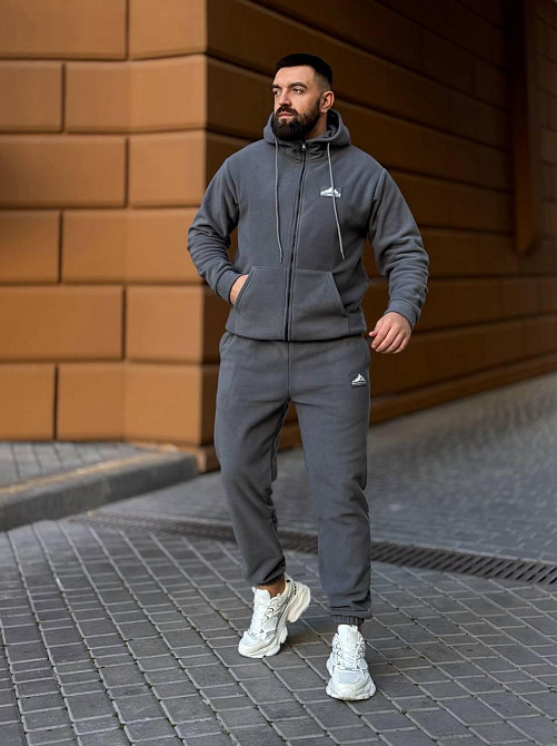 Мужской костюм из флис- полара XL-XXL, графіт Одеса - фото 8