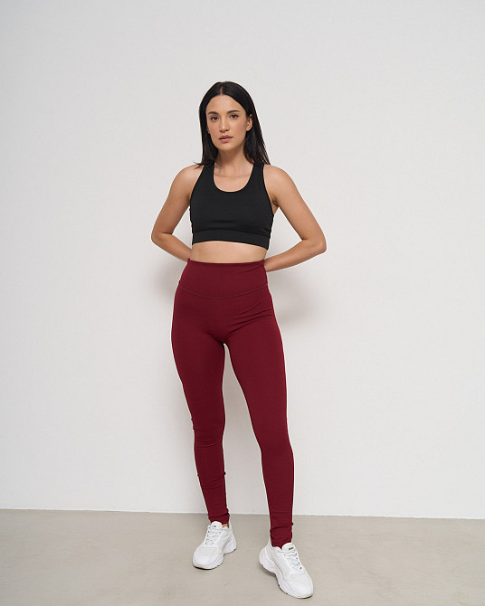 Лосини жіночі в рубчик Nicoletta 10076 Бордовий, XL Київ - фото 1