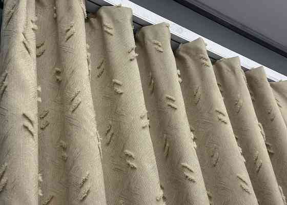 Шторная ткань Лен Букле цвет бежевый 1883ш Киев