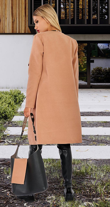 Легке пальто в бежевому кольорі (42-46) Київ - фото 3