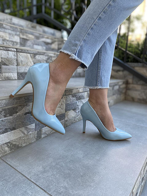 Туфлі жіночі S.S блакитні еко-лак каблук 10см 37р.40р. (4457) Коломыя - изображение 9