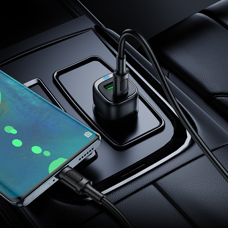 Автомобільний зарядний пристрій BOROFONE BZ34B Cloud PD38W(1C1A) car charger set(C to C) Black Одеса - фото 5