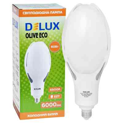 Лампочка Delux OLIVE ECO 60Вт E27 6500K 230В (90023329) Винница