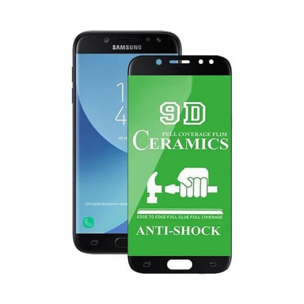 Захисне скло Ceramic glass Samsung J730 Black (тех. упаковка) Киев - изображение 1