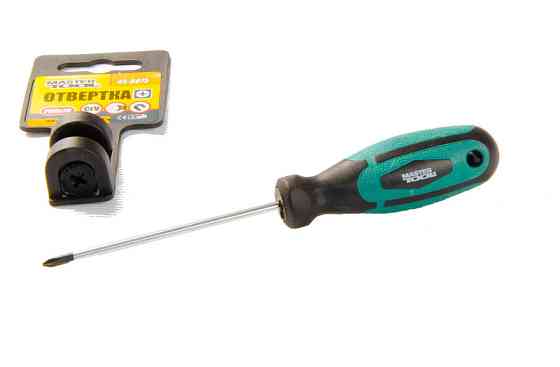 MASTERTOOL Викрутка хрестова магнітна MASTERTOOL HEXAGON РН0х75 мм ручка з TPR покриттям 45-807 Коломыя