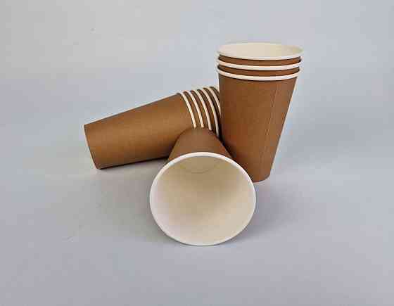 Склянка паперова 500 мл (16oz) "БЕЛО КОРІЧНЕВИЙ" Маестро (35 шт) Харків