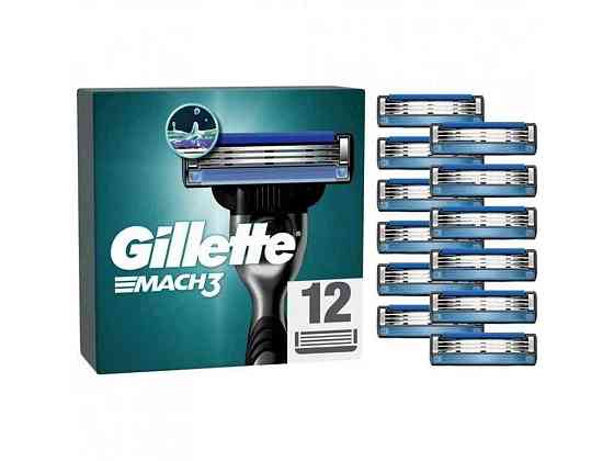 Картридж 12шт Mach3 ТМ GILLETTE Київ