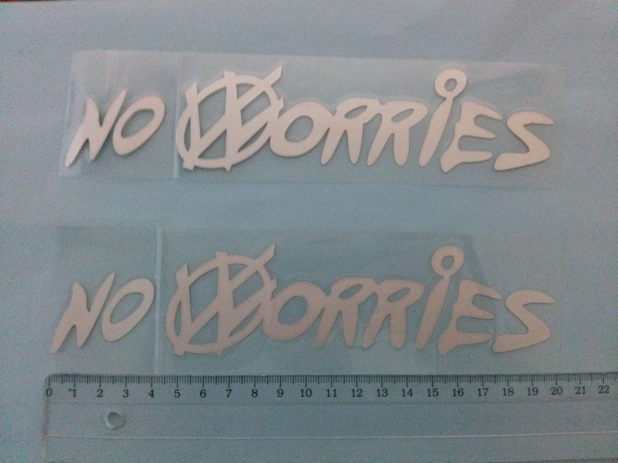 Наклейка no worries-не турбуйся на авто. Тюнінг Київ - фото 5