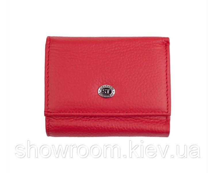 Недорогий жіночий шкіряний гаманець (4401) червоний Київ - фото 2