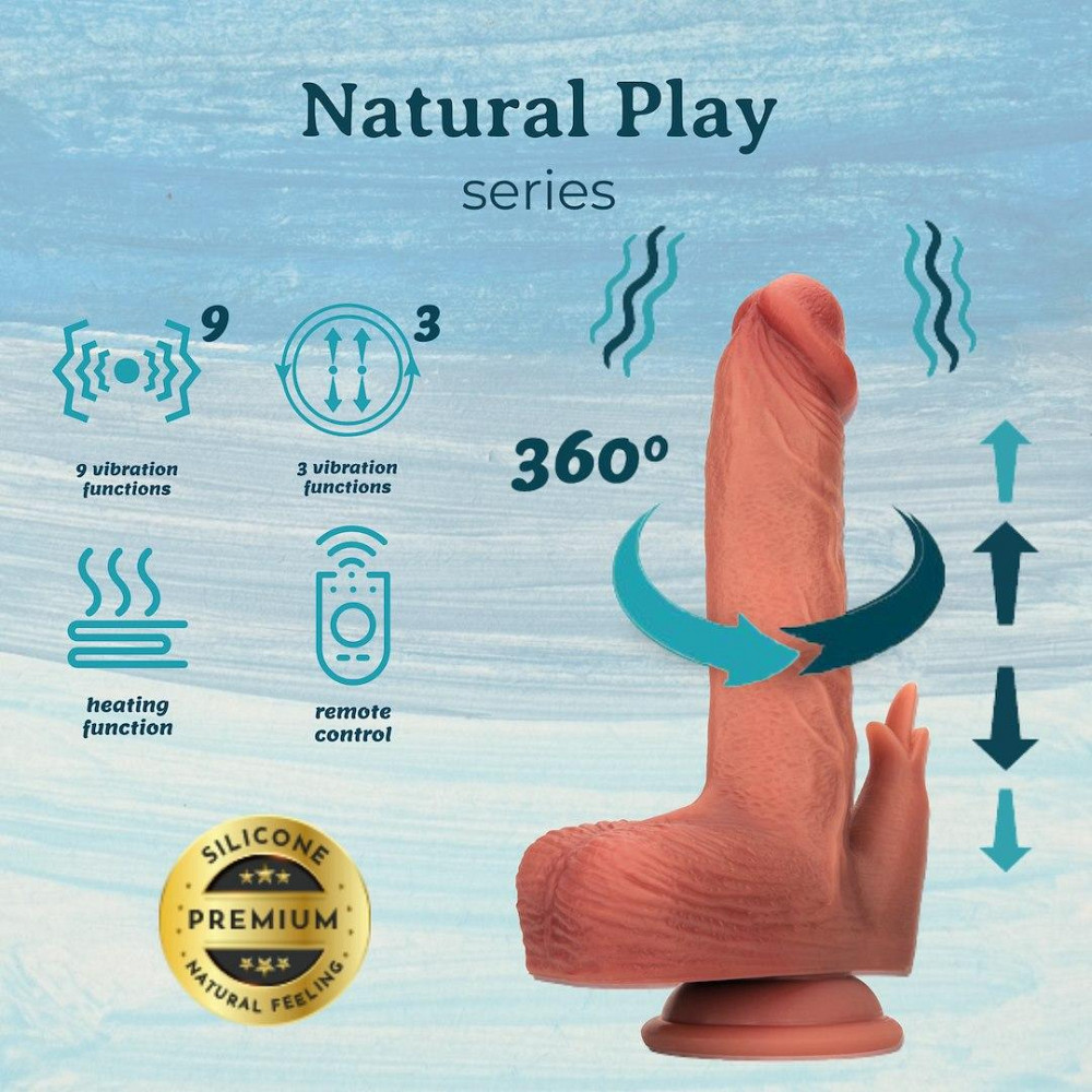 Реалістичний вібратор - Thrusting Dildo With Swing Motion And Heating Erospace Natural Play D7 Sex Aura Київ - фото 2