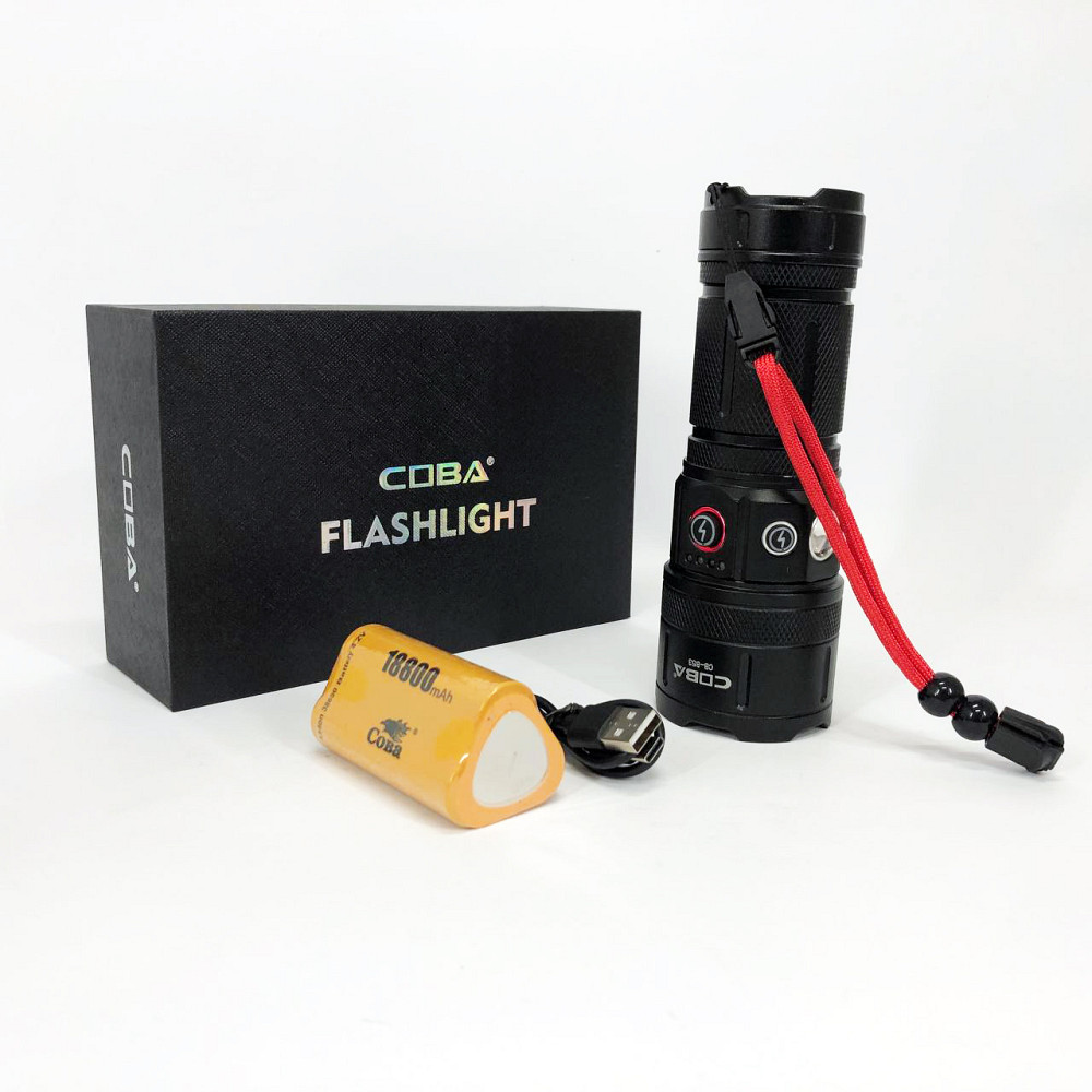 Ручной фонарь с высокой яркостью, Мощный фонарь с возможностью зарядки переносной лед лампой YR-37 Львов - изображение 1