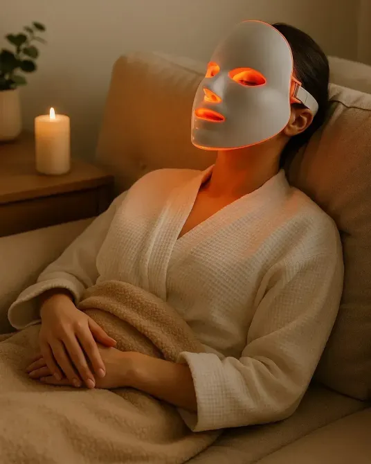 Светодиодная LED маска для лица 7 в 1 с цветной светотерапией Коломия - фото 2