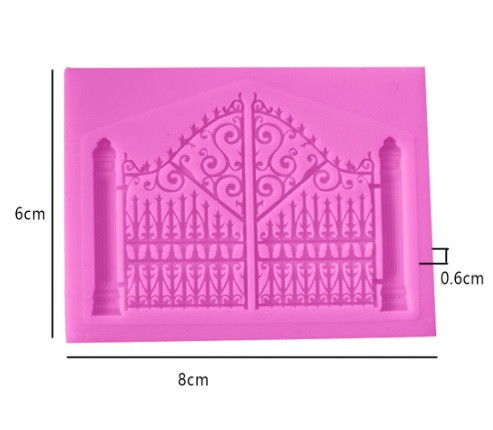 Молд силиконовый Ворота 60 на 80 мм розовый Киев - изображение 2