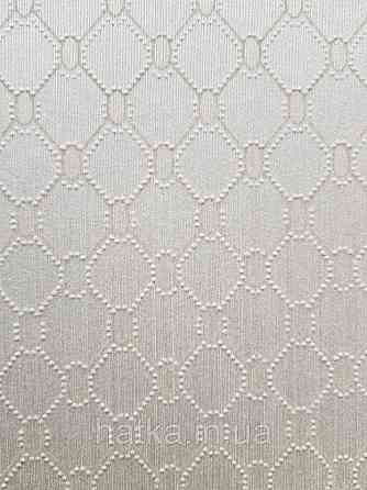 Текстильні шпалери на флізеліновій основі Da capo RaschTextil геометрія ромб овал сітка коричневі фон пісочний Київ